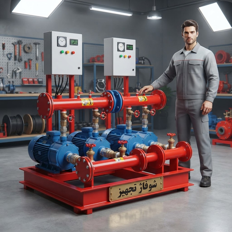 بوستر پمپ آبرسانی دو خط قدرت 1.5 HP لئو شوفاژ تجهیز